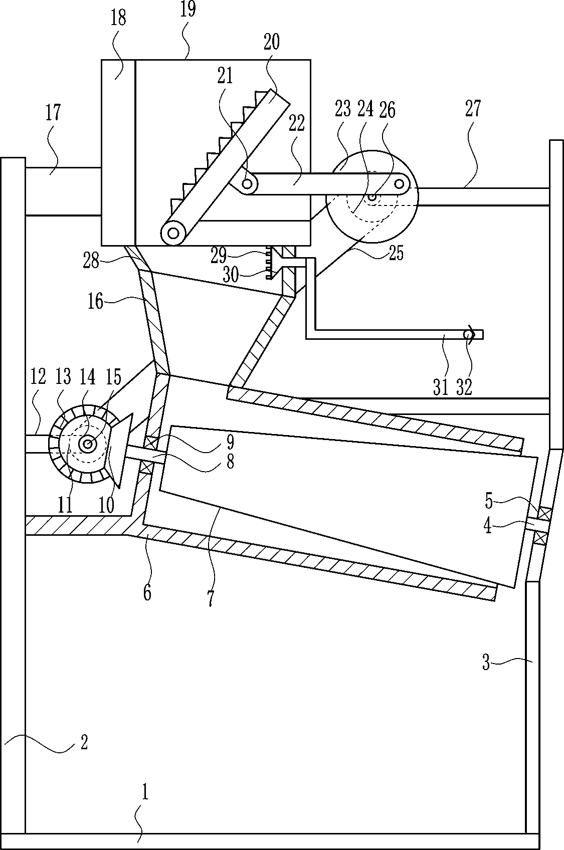 A stone crushing device for water conservancy projects