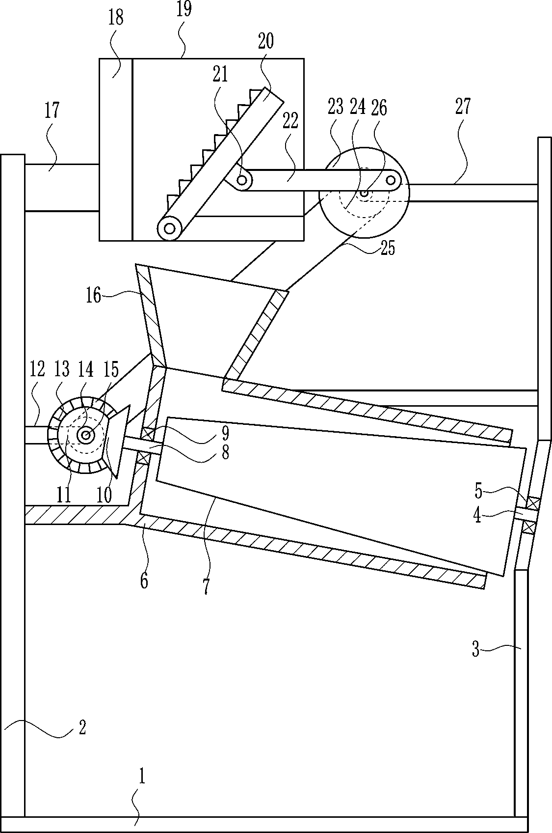 A stone crushing device for water conservancy projects