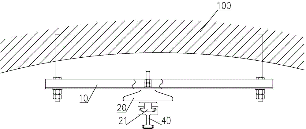 Rigid suspension system device for overhead contact line