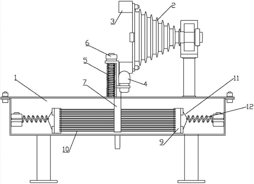 Swelling device with middle screen guide rod and for accelerating dissolution of polymer