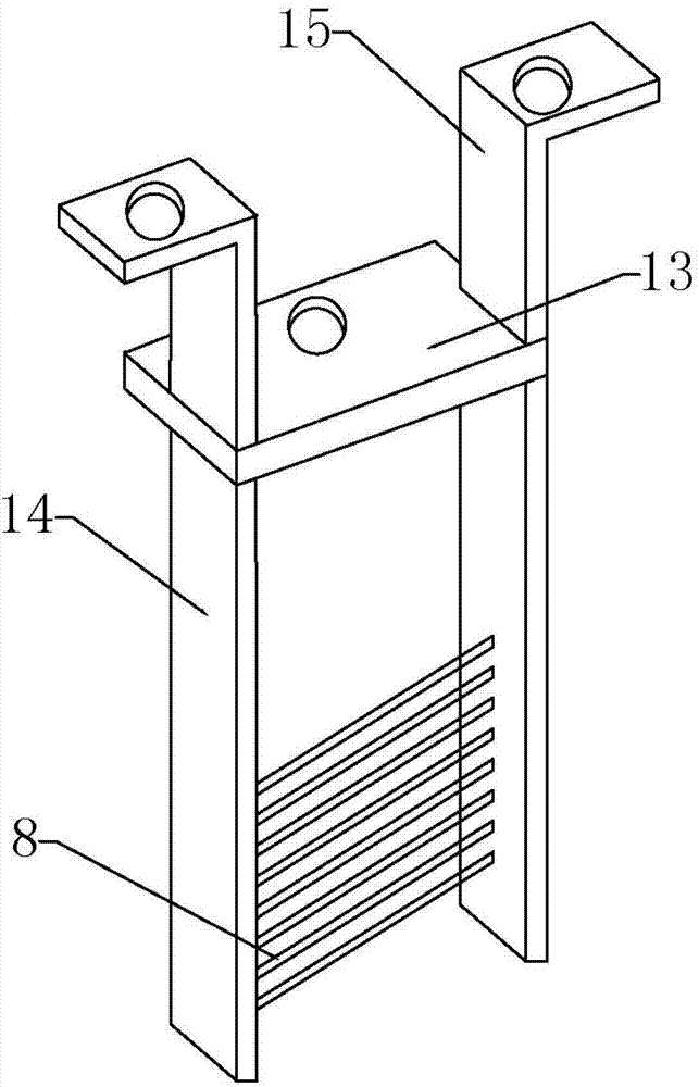 Swelling device with middle screen guide rod and for accelerating dissolution of polymer