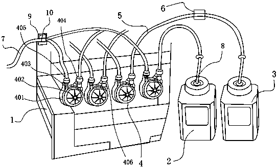 Bath liquid conveying device for bathing machine