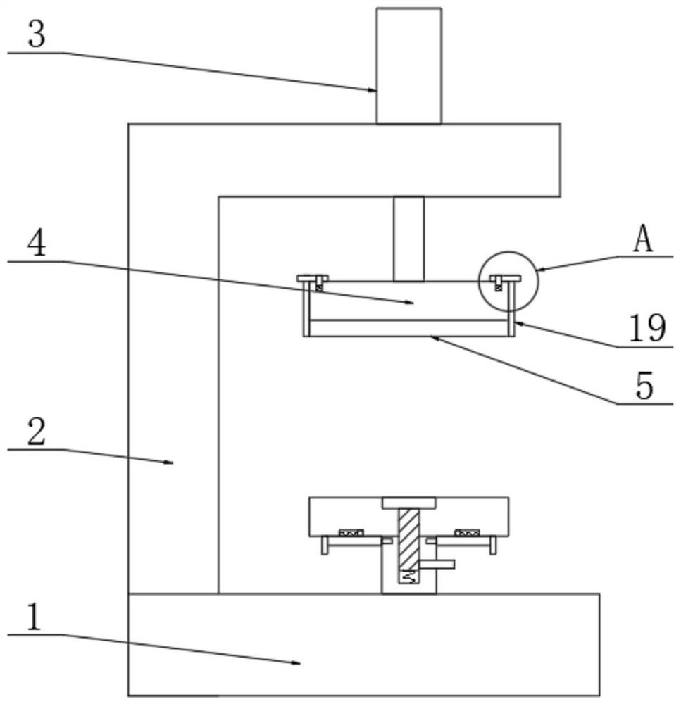 A battery positive and negative electrode tab connection compaction device