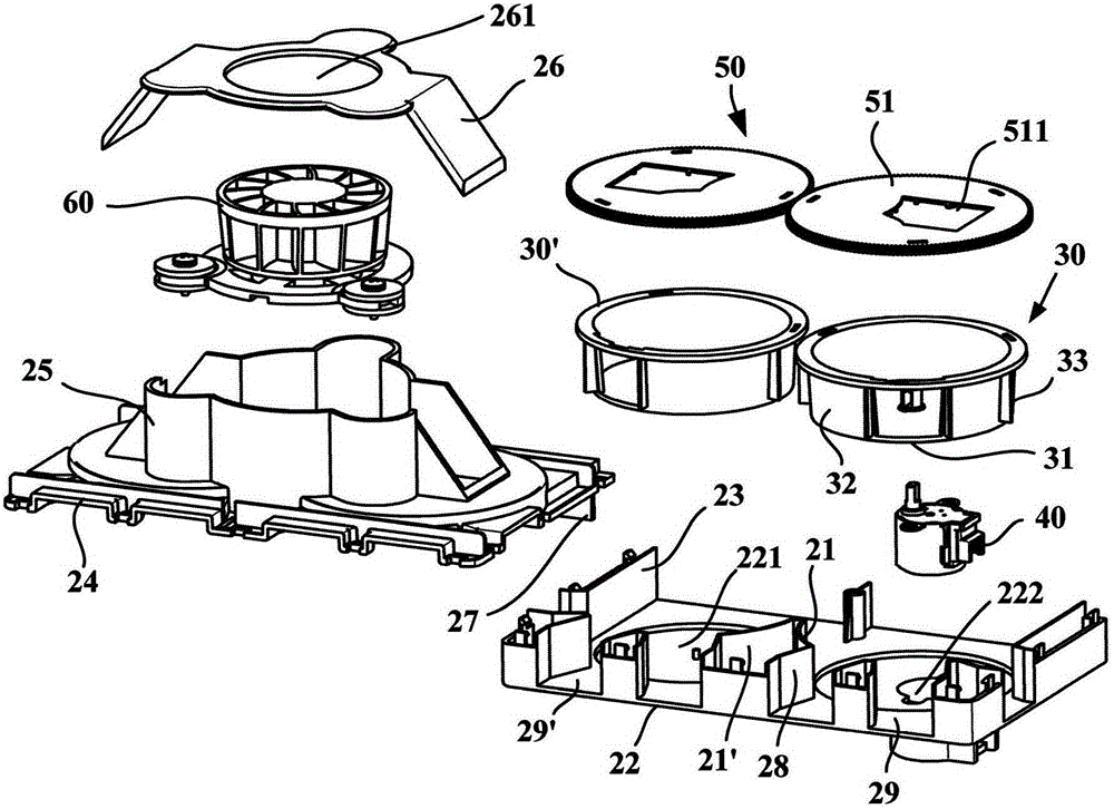 Branching air-supplying device and refrigerator containing same