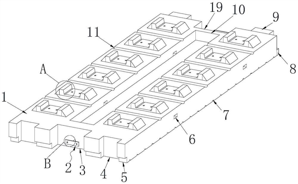 Cement prefabricated part for high-speed rail construction and installation method
