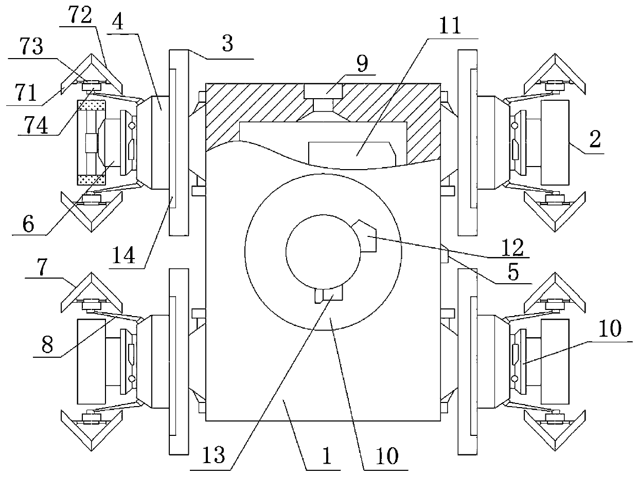 A walking driving mechanism for a pipeline robot