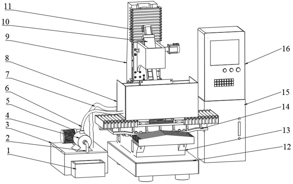 Precise multi-hole-site electrochemical corrosion machine tool