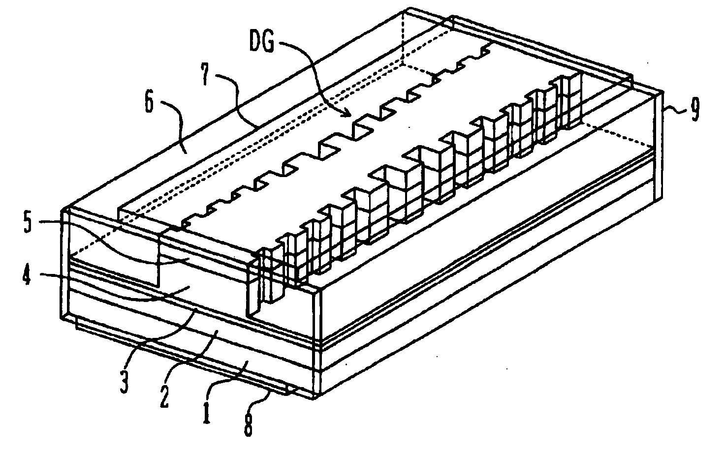 Optical semiconductor device having diffraction grating