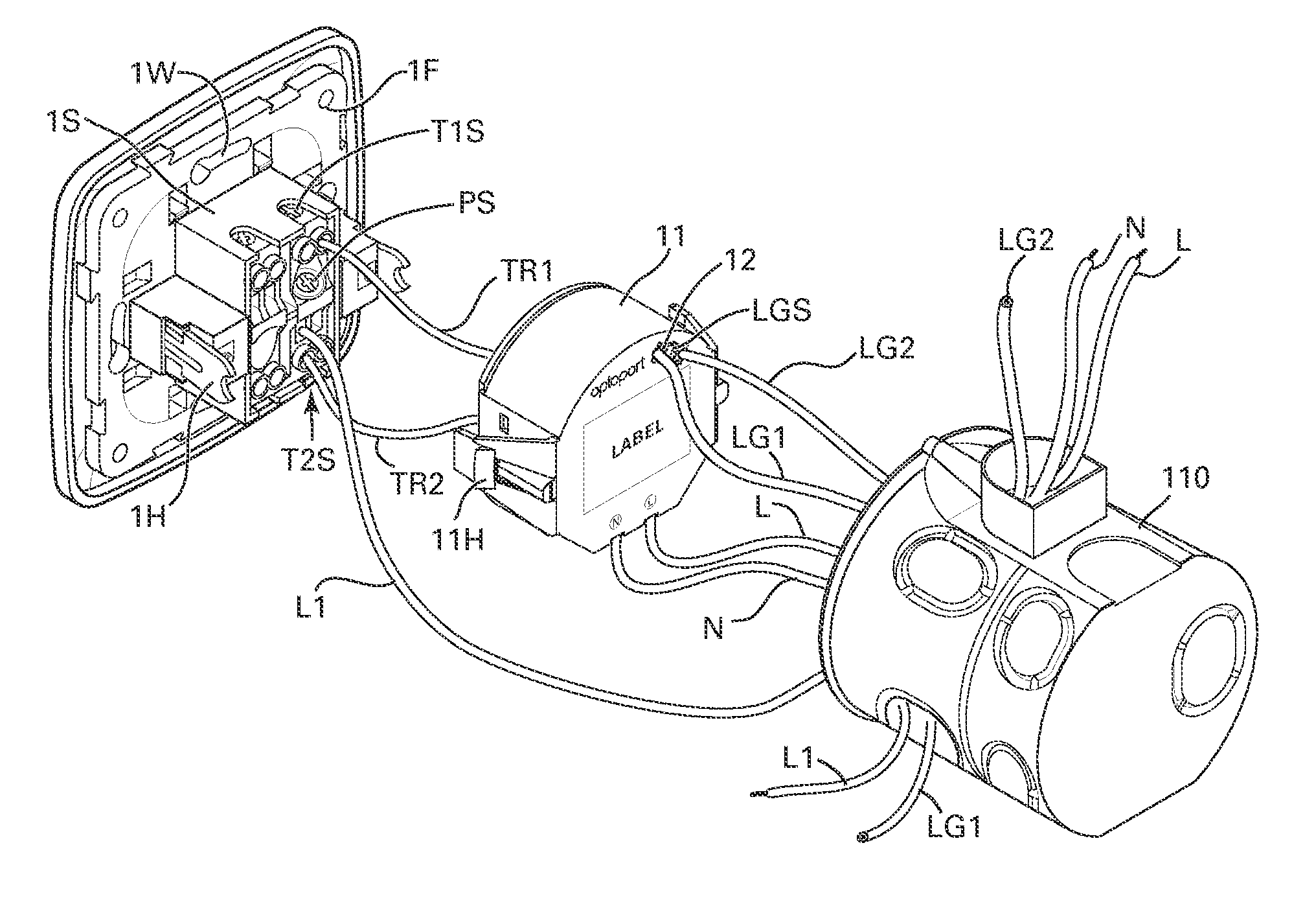 Method and Apparatus for Combining AC Power Relay and Current Sensors with AC Wiring Devices
