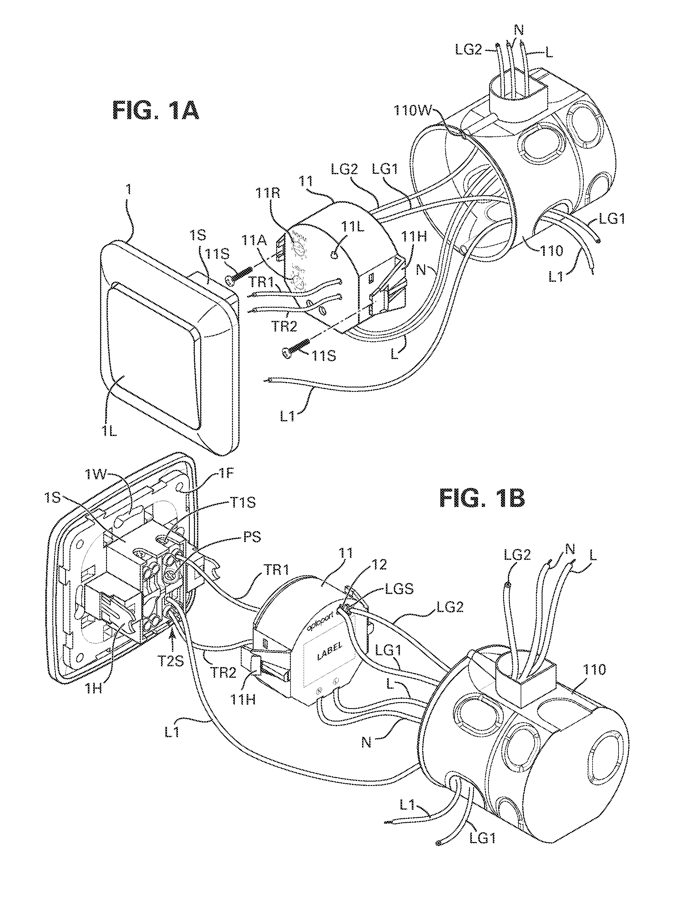 Method and Apparatus for Combining AC Power Relay and Current Sensors with AC Wiring Devices