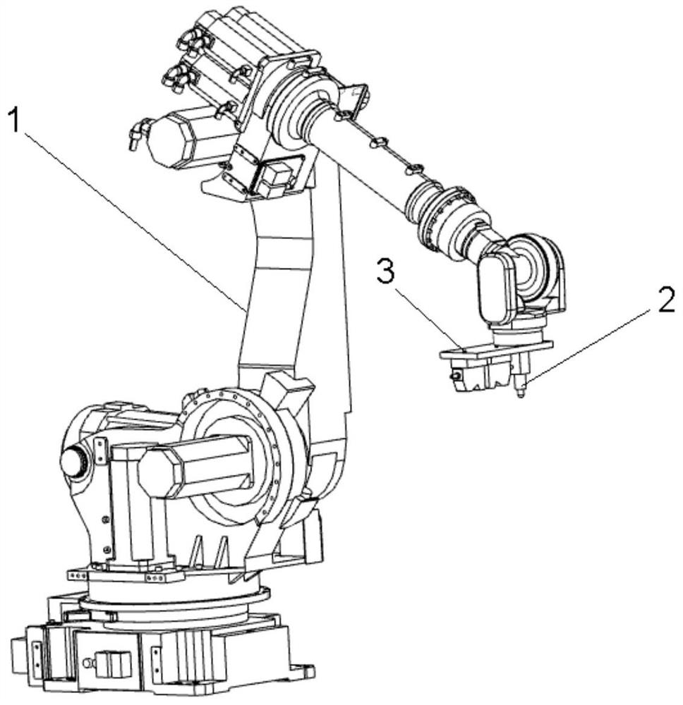 A welding seam tracking and height measurement system for a friction stir welding robot