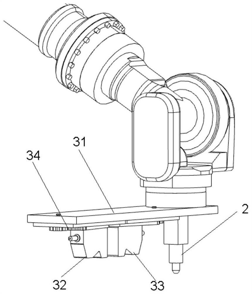 A welding seam tracking and height measurement system for a friction stir welding robot