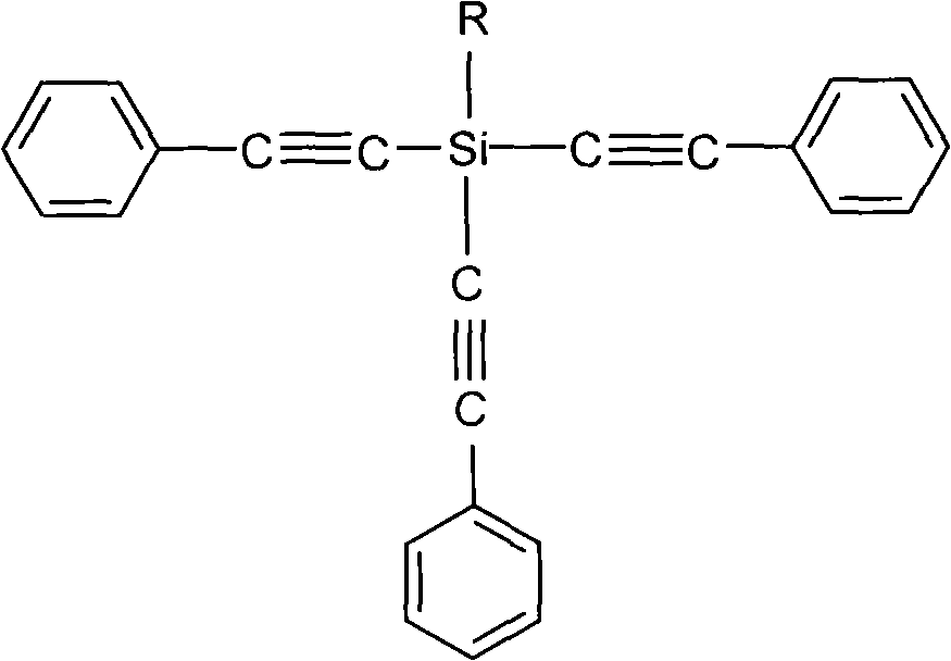 Cyanate resin modified by phenylacetylene base silane resin and preparation method thereof
