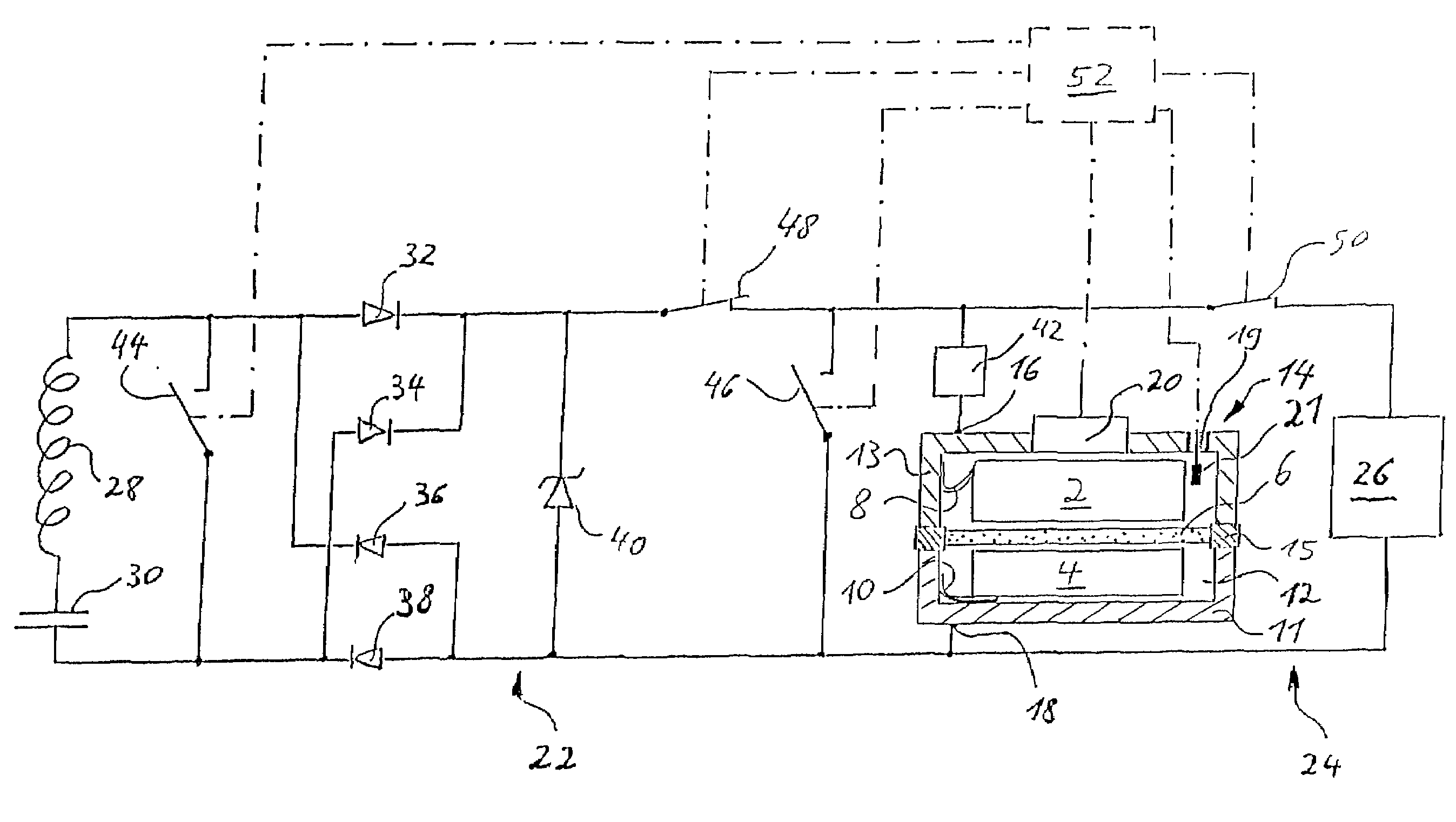 Secondary electrochemical cell