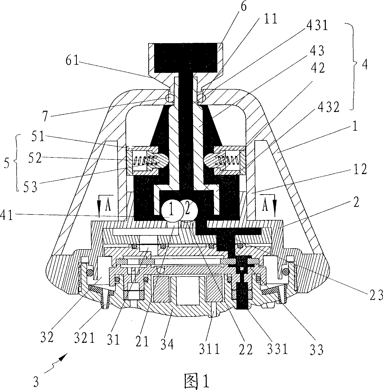 Swing switch structure of water exit apparatus