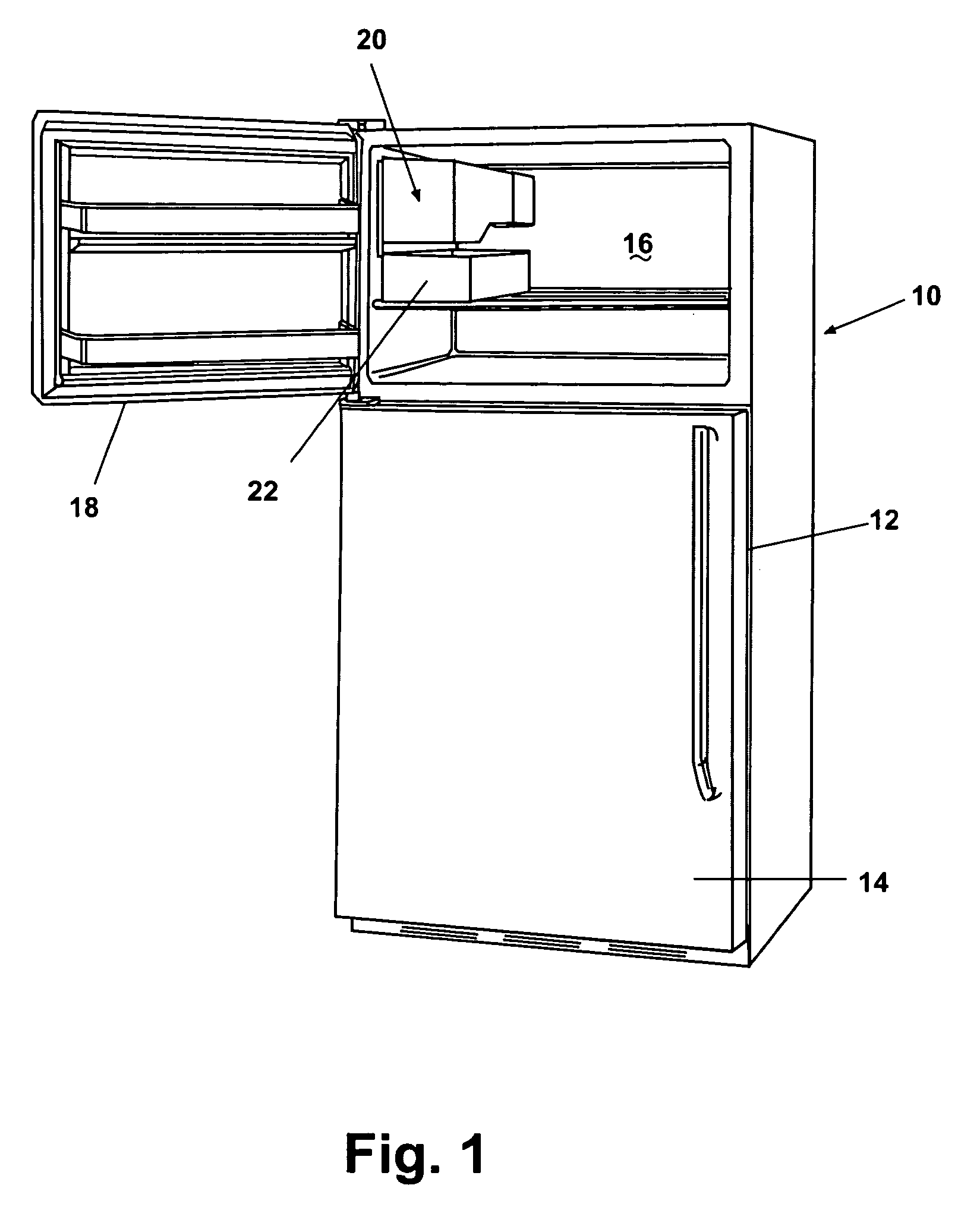 Refrigerator with compact icemaker
