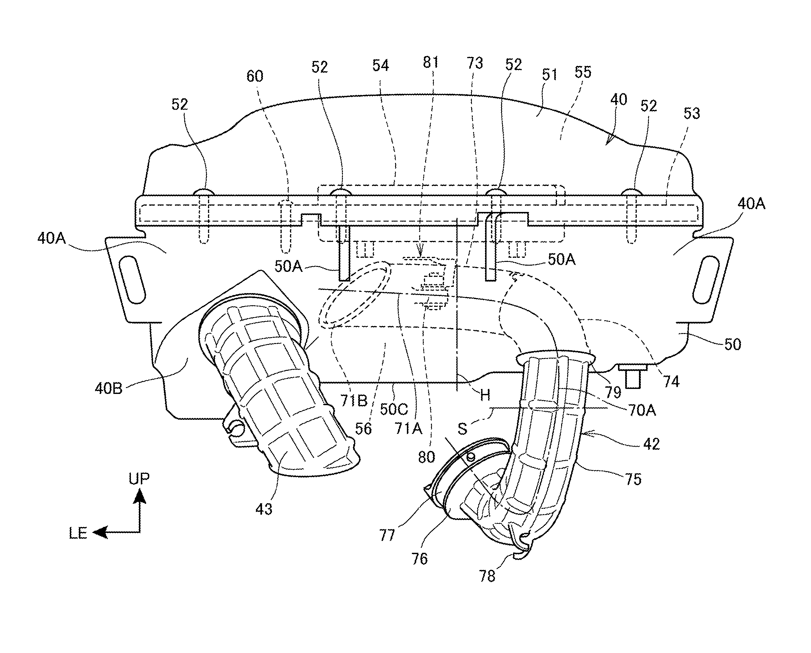Intake passage structure for vehicle