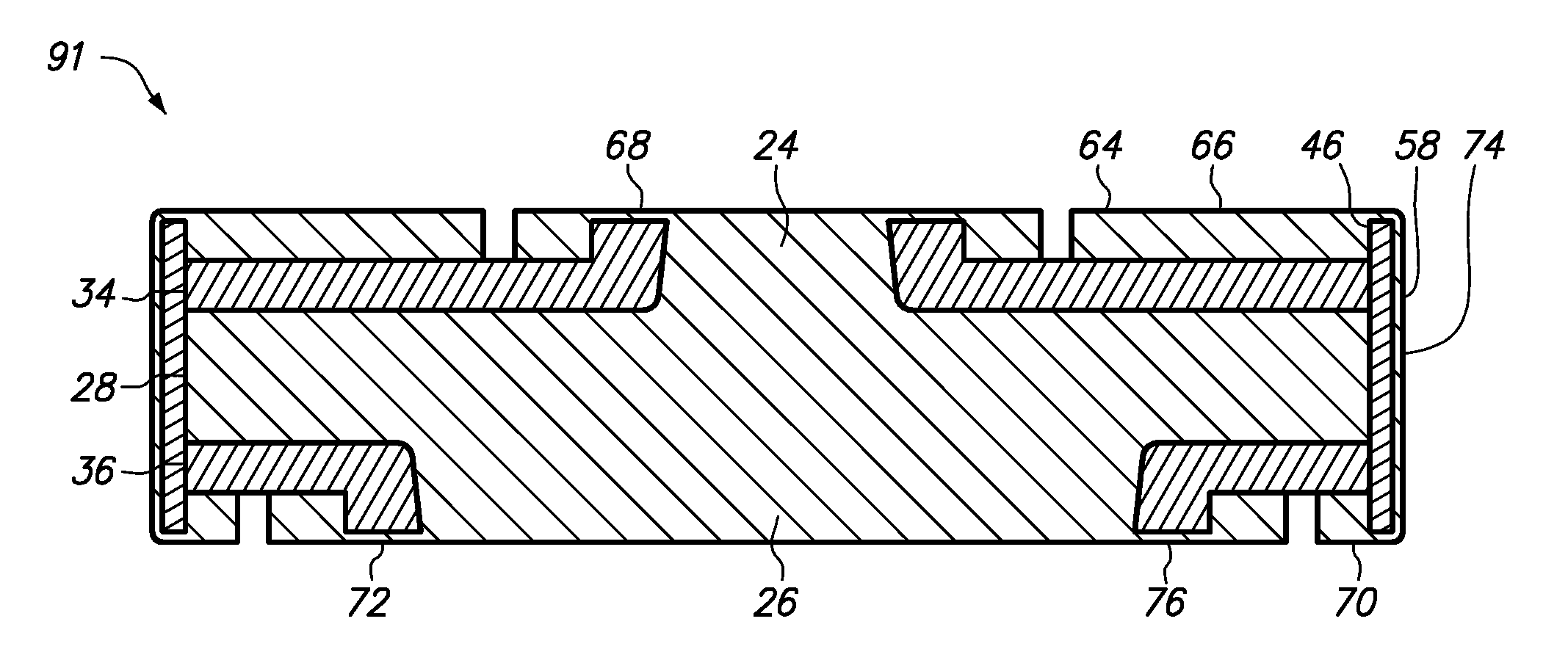 Semiconductor chip assembly with post/base/post heat spreader and asymmetric posts