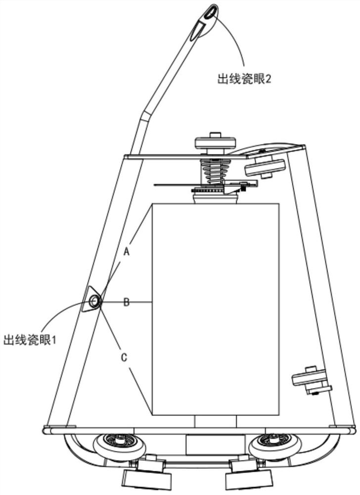 Tension balance type flying shuttle and balance assembly