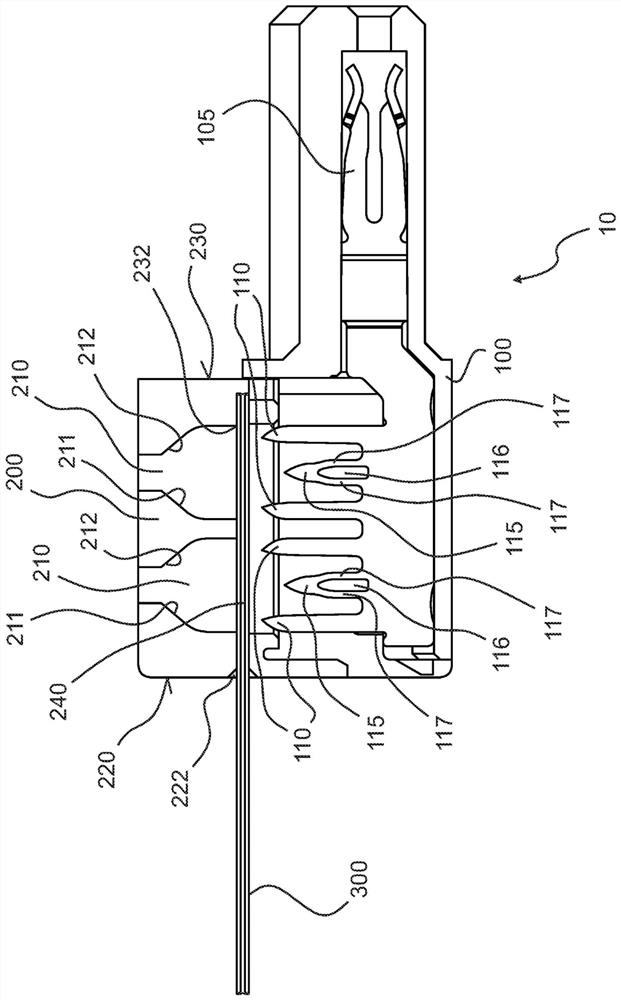 Plug connector for flexible conductor films