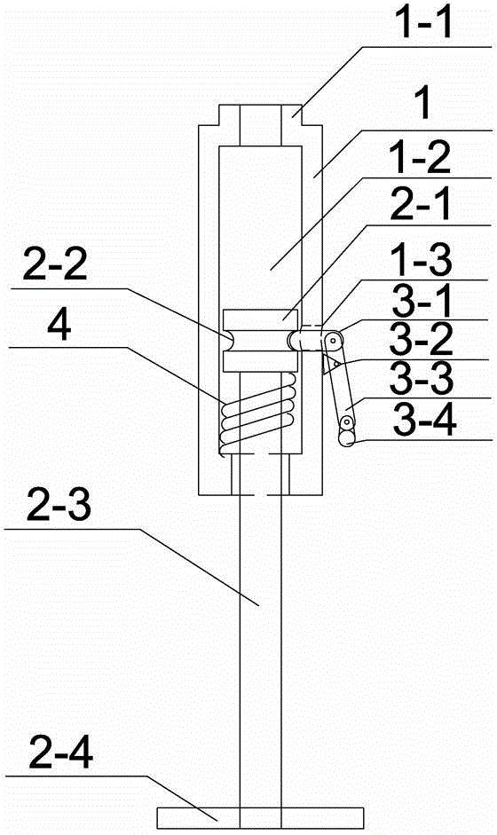 Pneumatic operating end structure of grounding wire operating lever