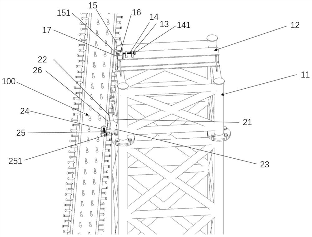 Supporting device of inclined steel reinforced column