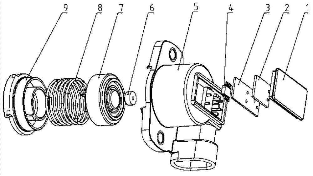 High-precision non-contact type automobile gear sensor