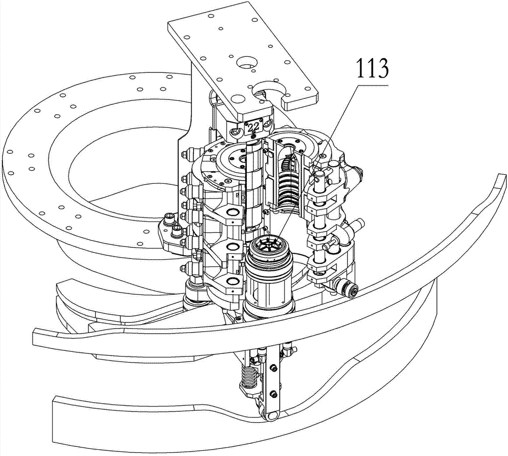 Bottom die and die set link mechanism of bottle blowing machine