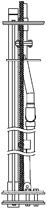 Mechanical telescopic water gun based on turbo-worm transmission