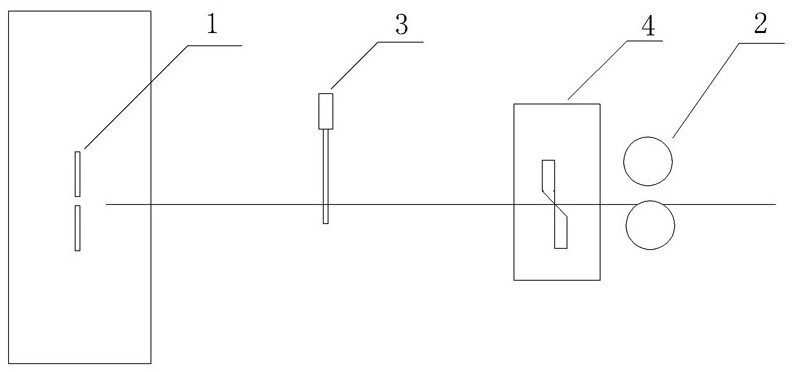 Positioning control method of strip head in thin strip steel