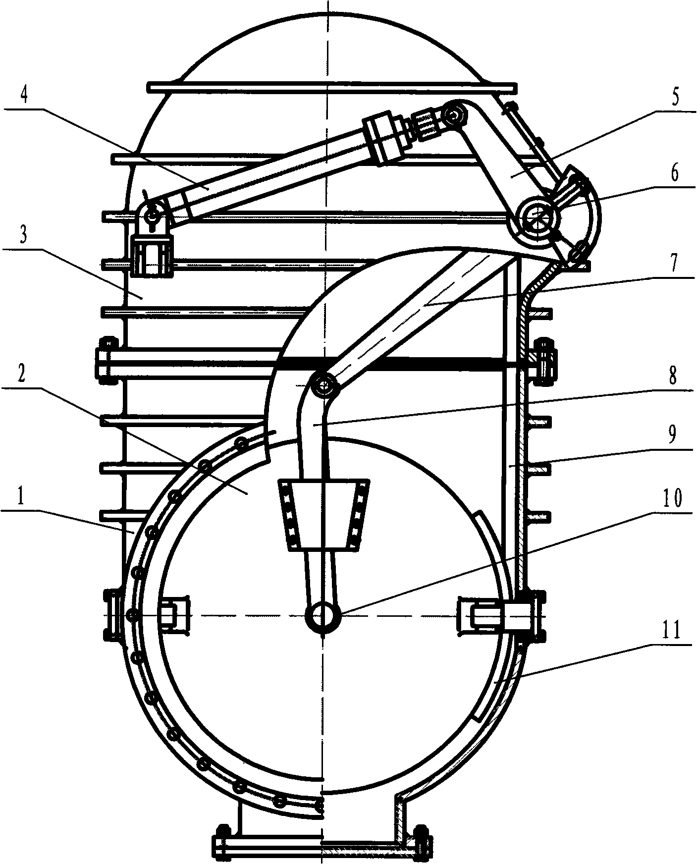 Oscillating bar crank isolating valve