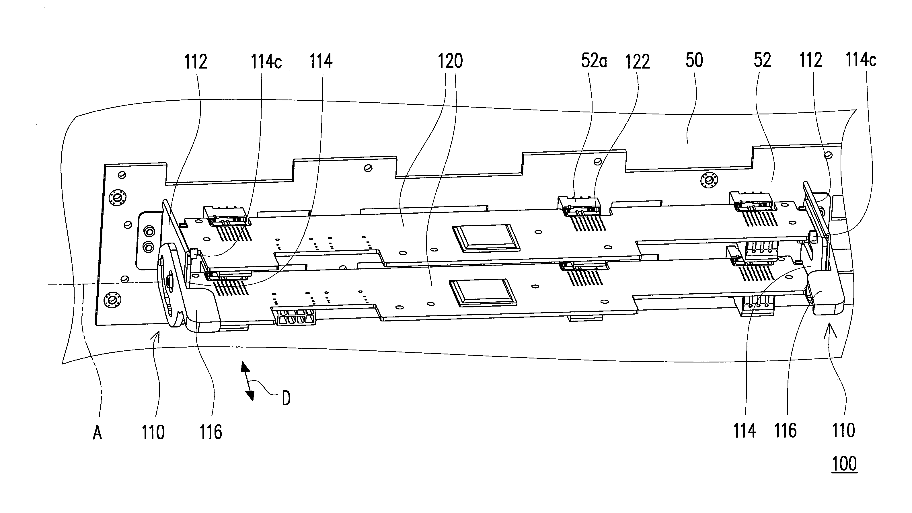 Expansion card module and expansion card fixing structure