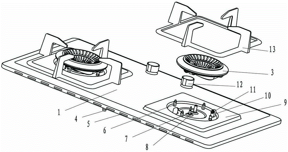 Novel flat-plate type gas stove