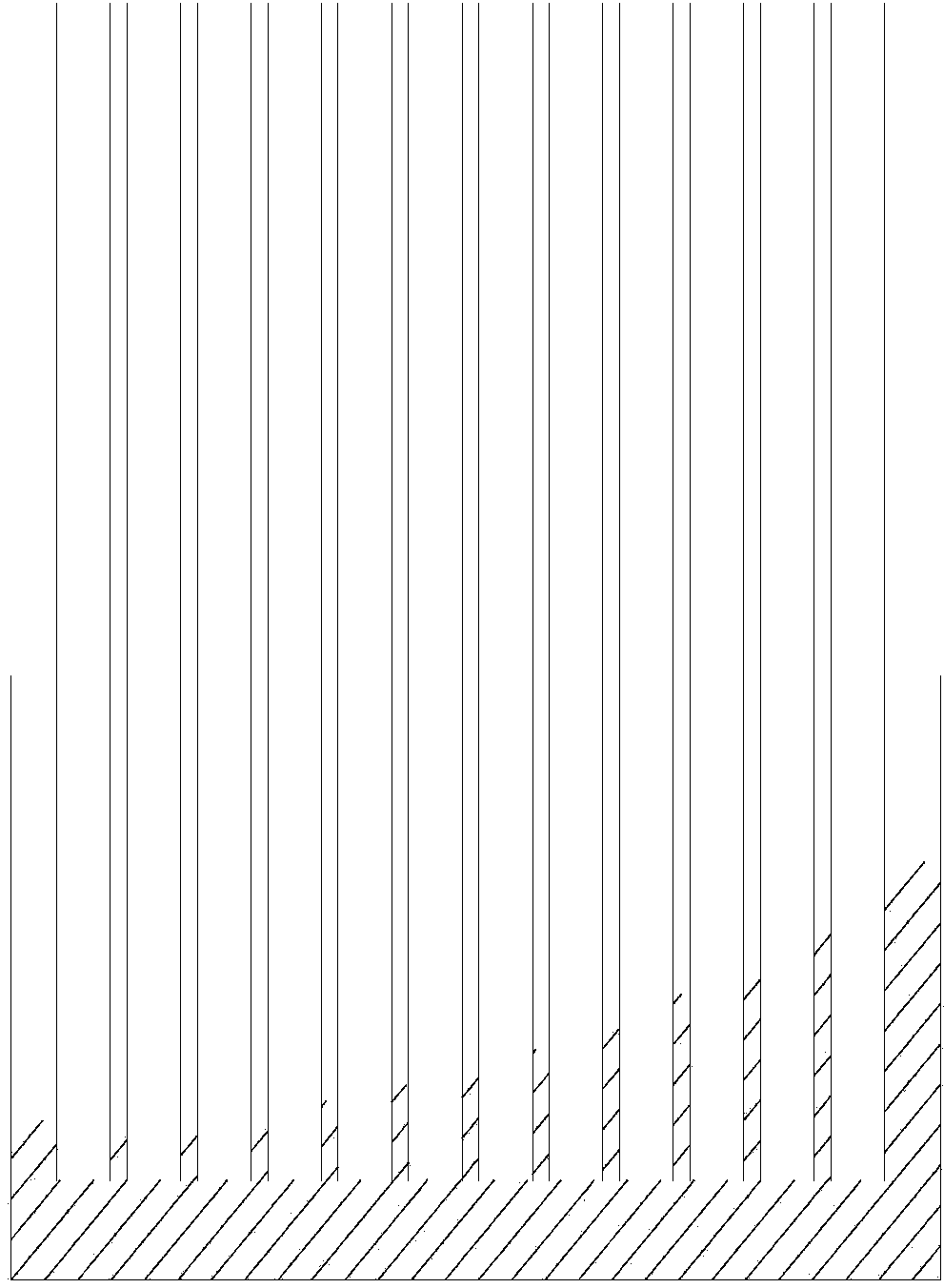 A method and pouring device for sealing the end of a column membrane module