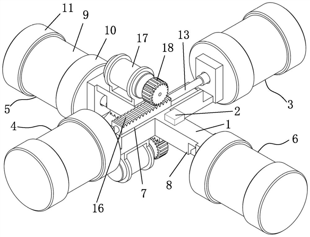 Posture control and floating and diving adjustment device for underwater robot