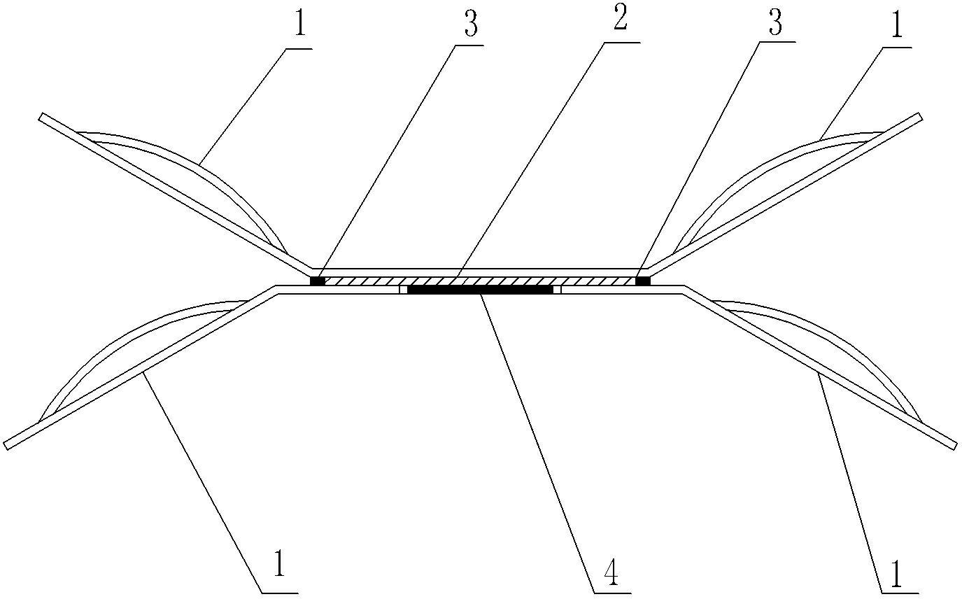 Wing plate type three-dimensional light-emitting diode (LED) radiator