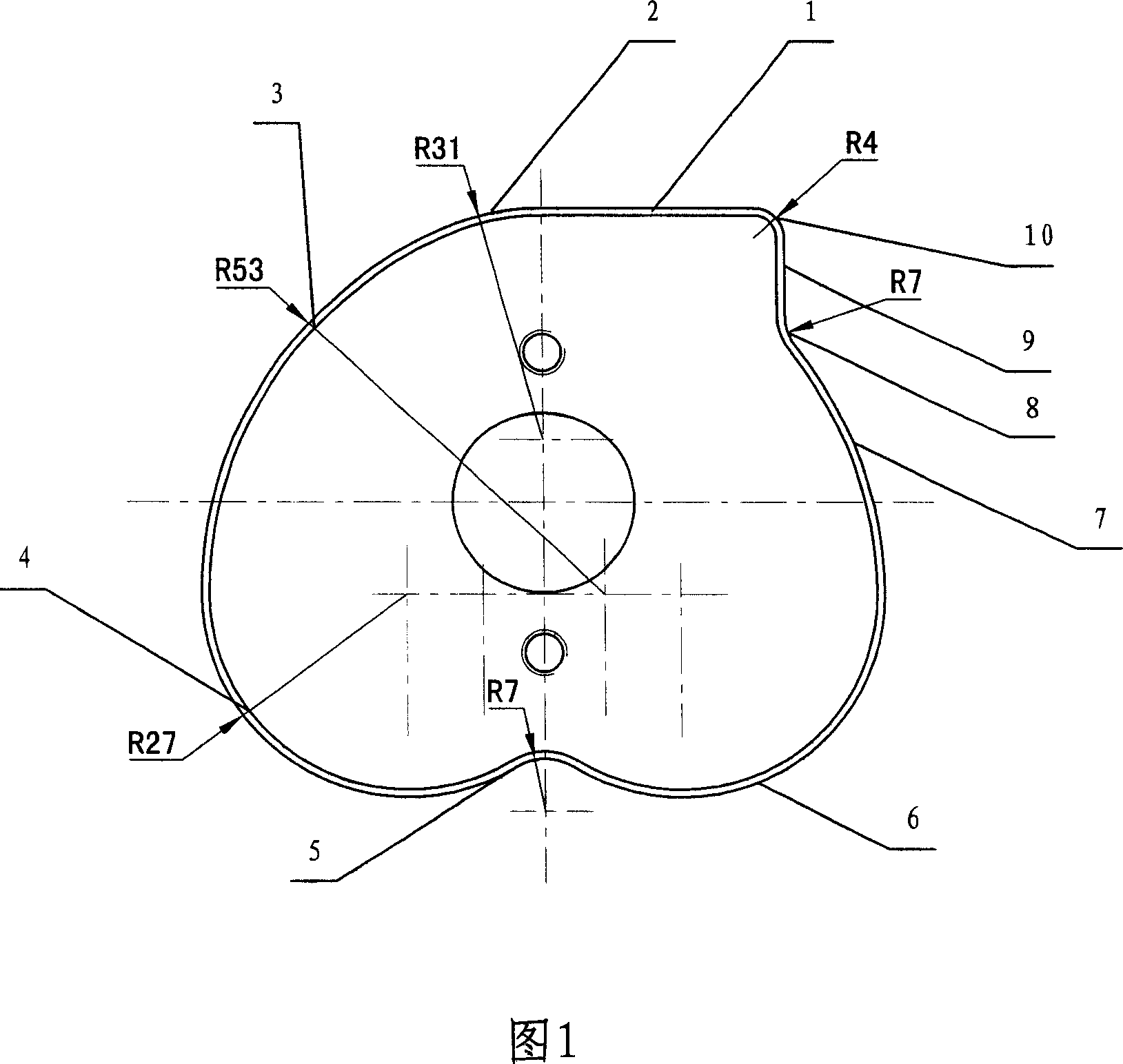 Sharpening method of wavy edge of different material for cutter