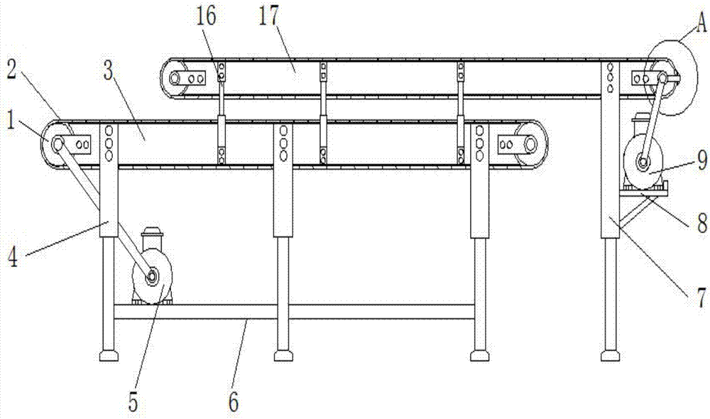 Metal garbage classification conveyor belt