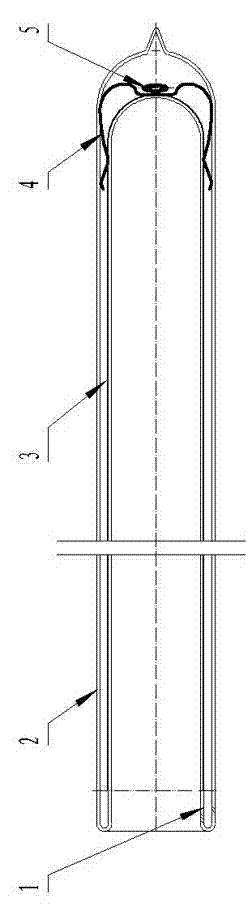 Full-glass solar vacuum heat-collecting tube and preparation method thereof