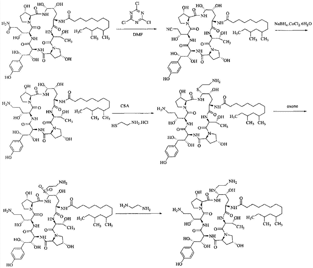 Preparation method of caspofungin