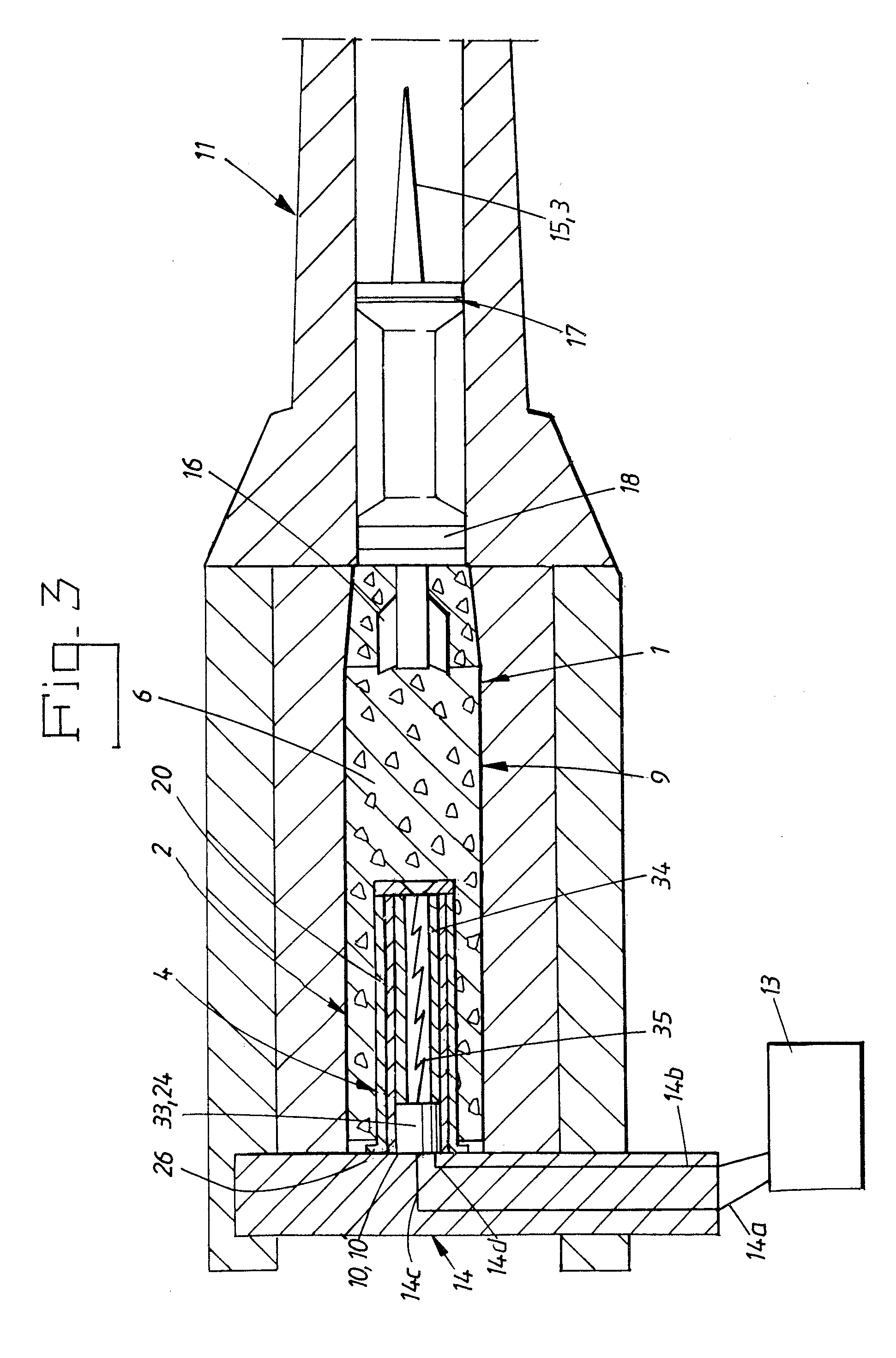 Plasma generator comprising sacrificial material and method for forming plasma, as well as ammunition shot comprising a plasma genrator of this type