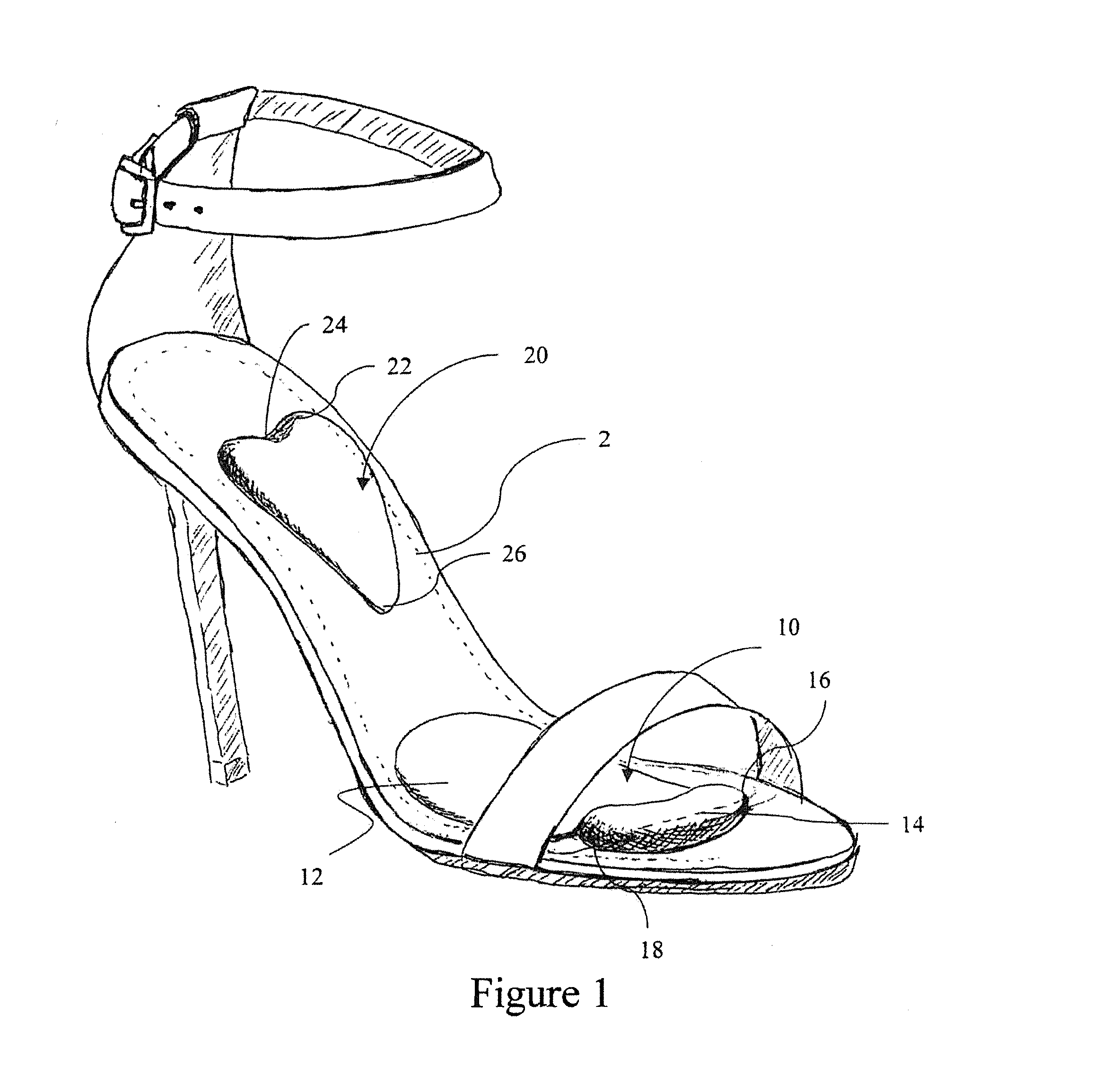 High heel shoe inserts