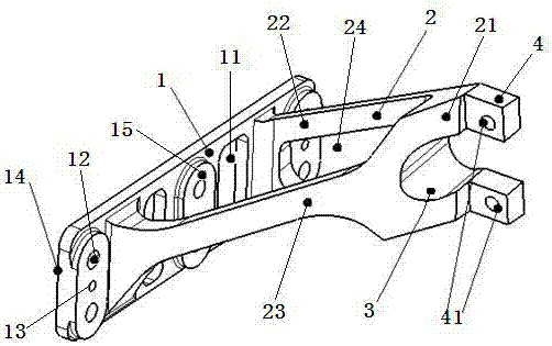 Mounting seat for hinged mechanism of low-floor tram