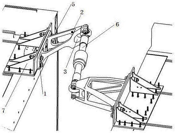 Mounting seat for hinged mechanism of low-floor tram