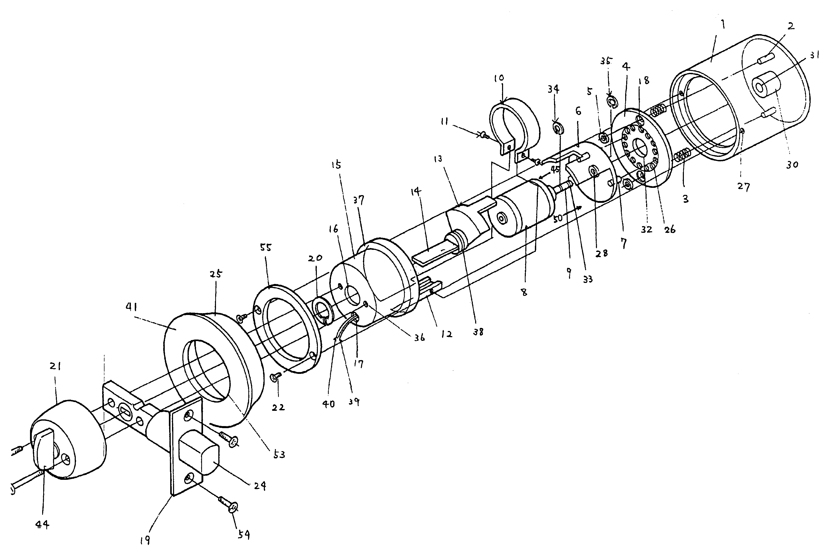 Electric cylinder for actuating a door lock and a cylinder door lock