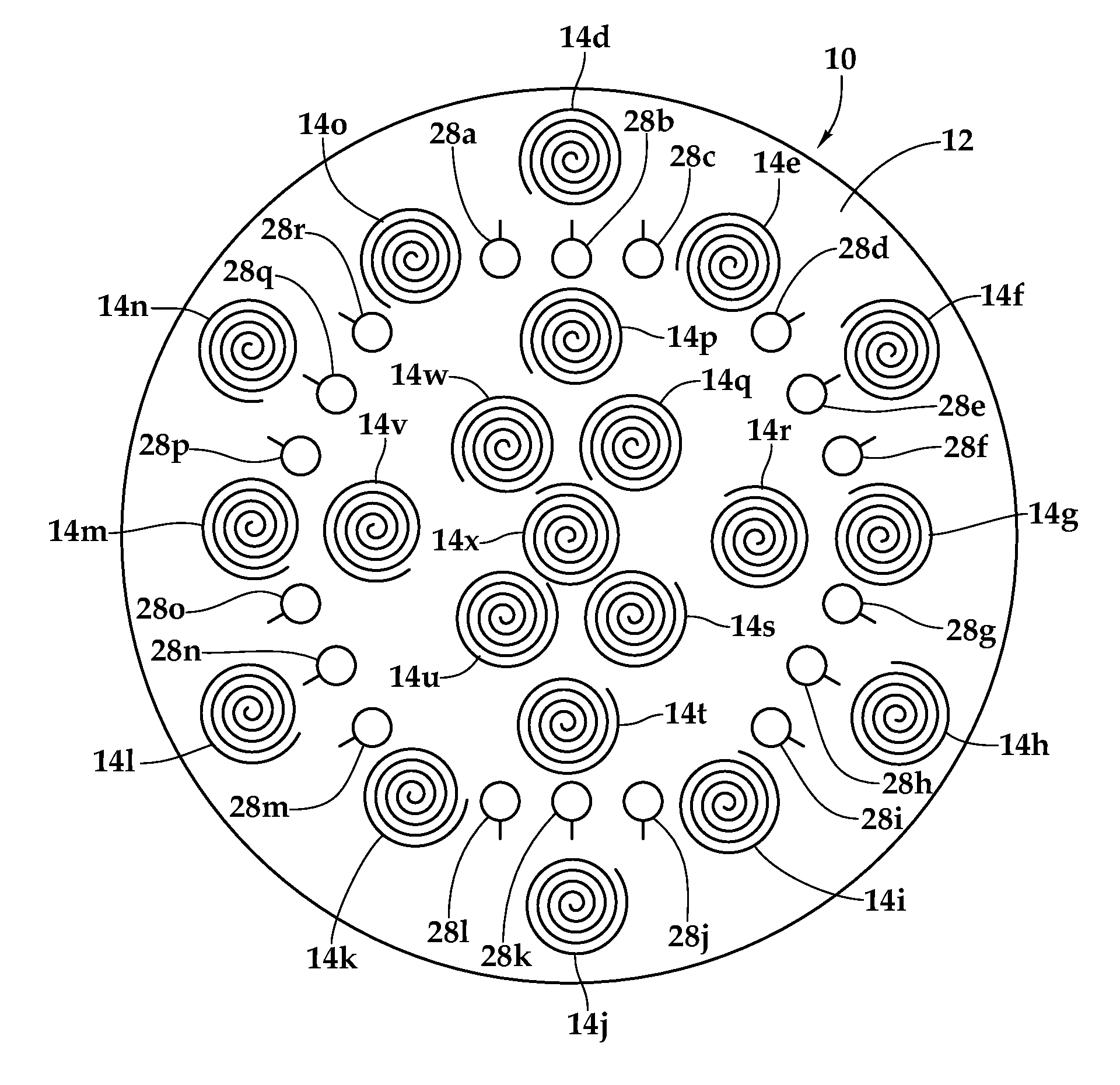 Planar antenna array and article of manufacture using same