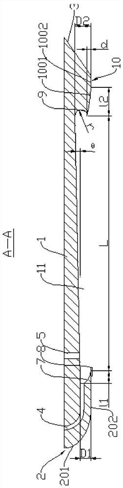 A vortex control cavitation device for reducing drag in the air layer of a ship