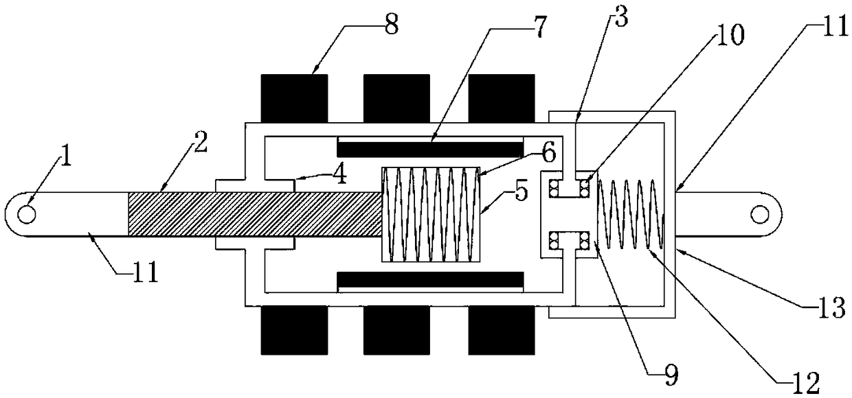 An acceleration type eddy current inertia energy dissipator