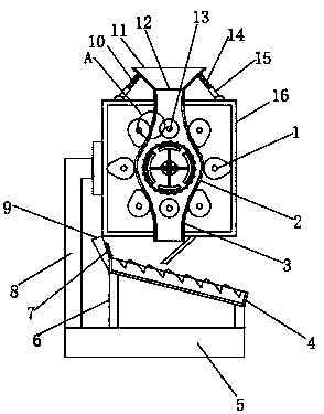 Red-skin peanut peeling device for agricultural production