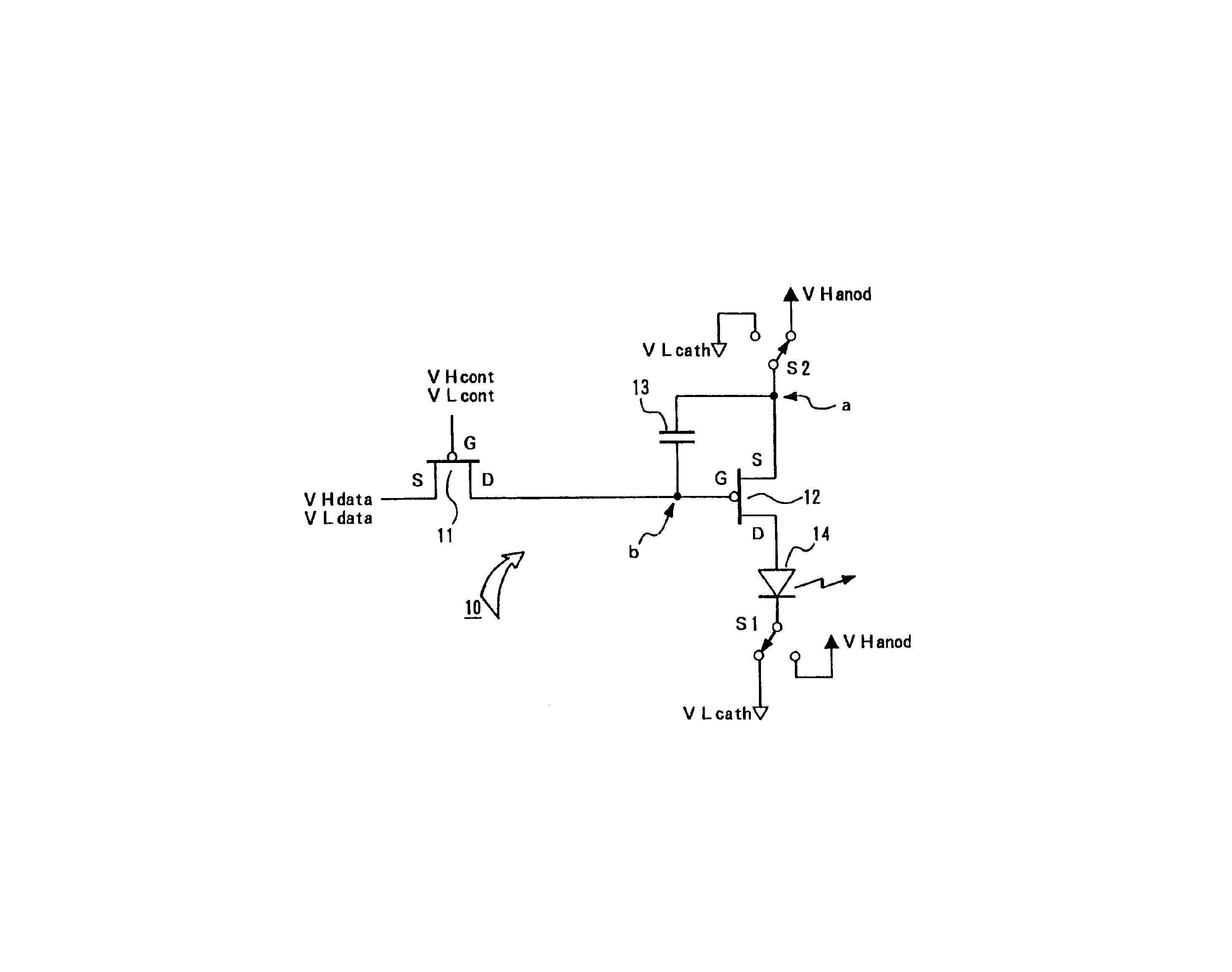 Device for driving luminescent display panel